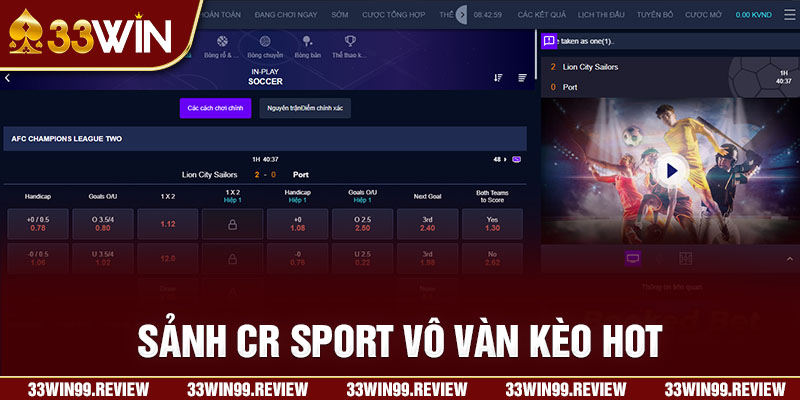 Sảnh CR SPORT vô vàn kèo hot